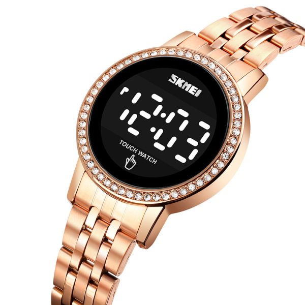 ساعت مچی دیجیتال زنانه مدل 1669 رزگلد skmei watch